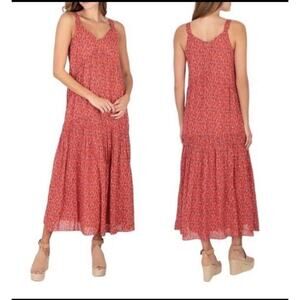 Joie Maxi Dress Sleeveless Tiered Flowing Summer Dress Tea Rose MSRP$248 Size XL